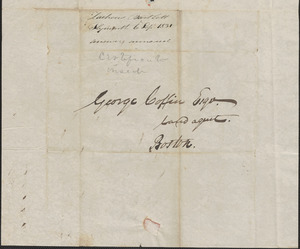 Zacheus Bartlett to George Coffin, 6 September 1831