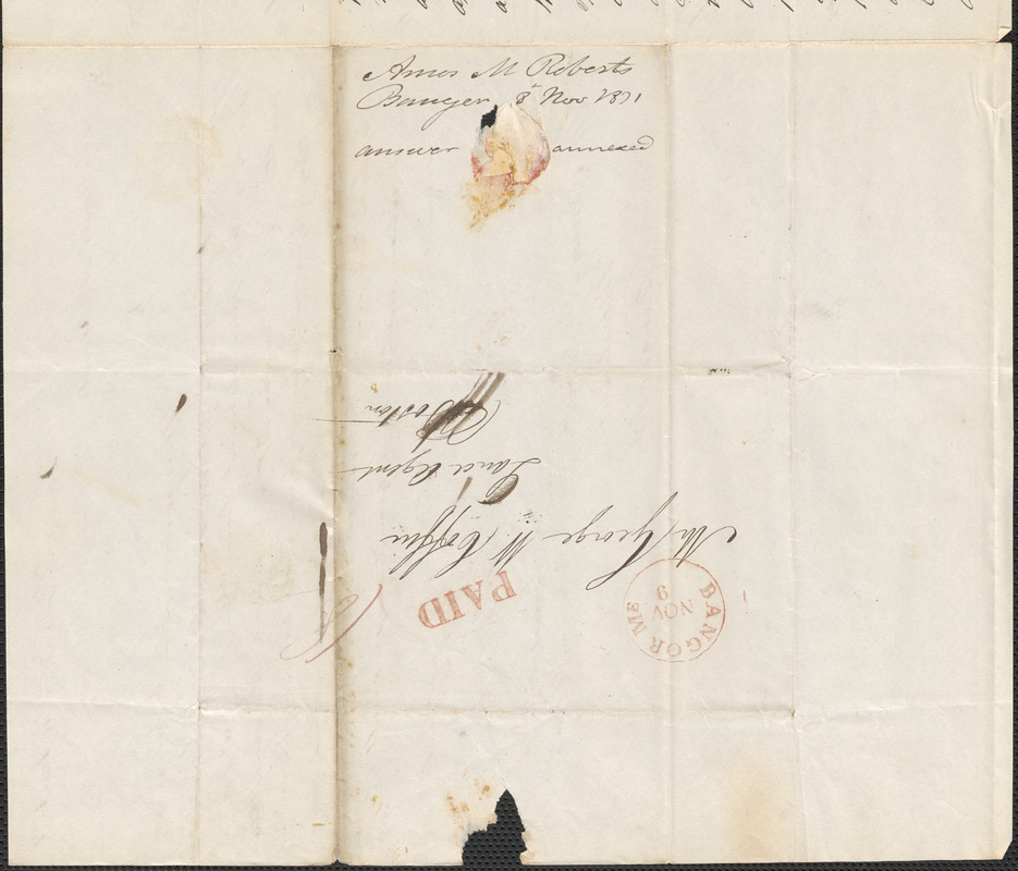 A.M. Roberts to George Coffin, 8 November 1831