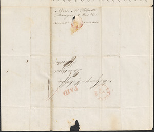 A.M. Roberts to George Coffin, 8 November 1831