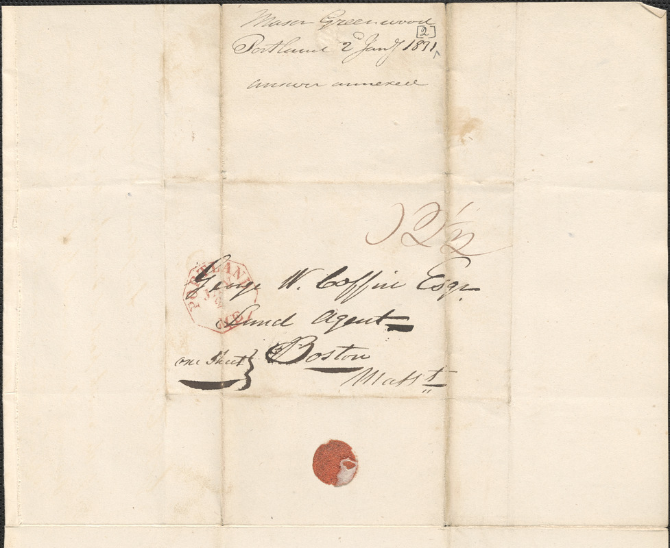 Mason Greenwood to George Coffin, 2 January 1832 - Digital Commonwealth