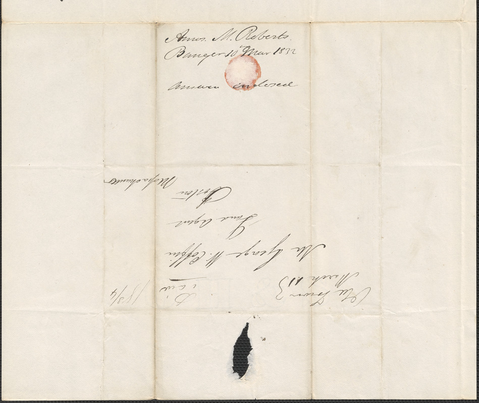 A.M. Roberts to George Coffin, 10 March 1832