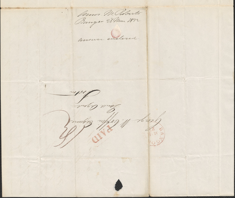 A.M. Roberts to George Coffin, 26 March 1832
