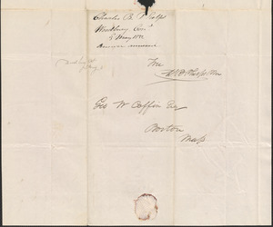 Charles B. Phelps to George Coffin, 3 May 1832