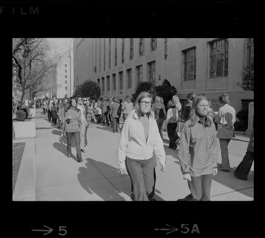 Female students marching in protest against US march into Cambodia and the killing of four Ohio students at Kent State