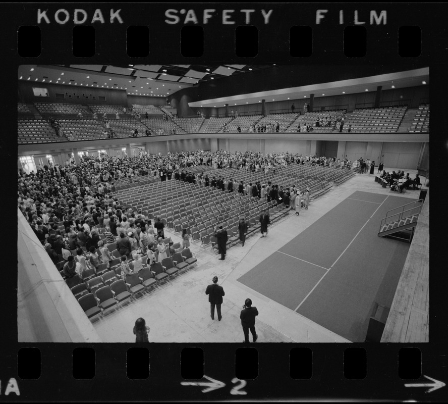 University of Massachusetts Boston commencement ceremony procession at