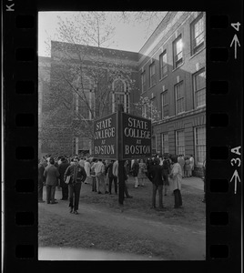 Boston State College campus during Black student protest