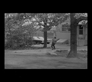 A man seen throwing an object