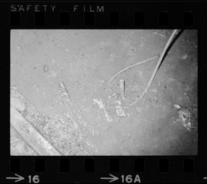 Debris on floor of firebombed office at Tufts University Fletcher School of Law and Diplomacy