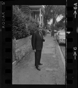 Attorney F. Lee Bailey seen outside the New Bedford Court house during Barboza case