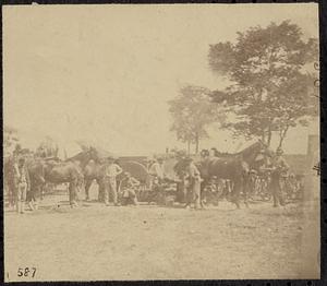 Army blacksmith and forge, Antietam, Sept., 1862