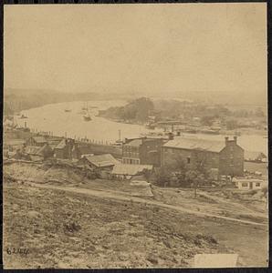 View of the James River, looking east from Libby Prison Hill
