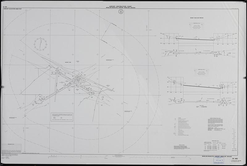 Airport obstruction chart, OC 462, Winslow Municipal Airport, Winslow, Arizona