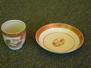 Chinese export teacup and saucer