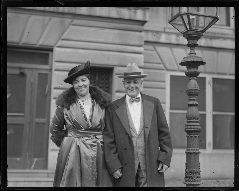 Evangelist Billy Sunday and wife in Boston