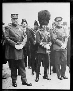 R-R: Prince Charles of Belgium, the Prince of Wales at Funeral of Marshal Foch