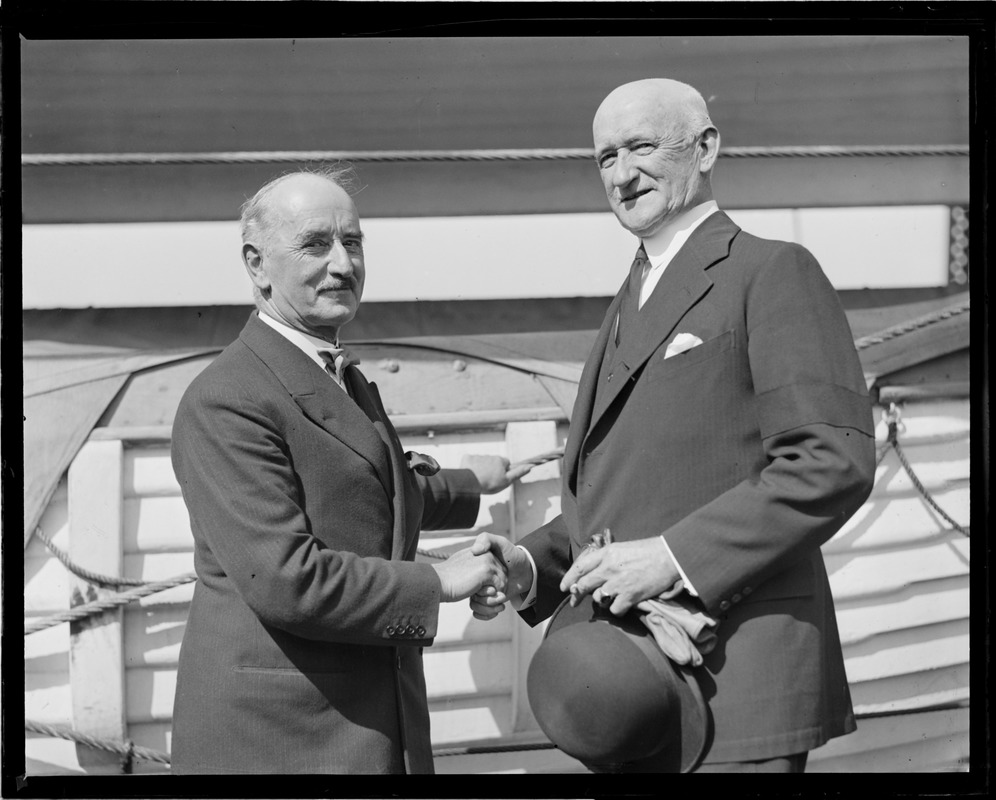 Major General Sir William Hickey in Boston, with Brigadier General Clarence Edwards