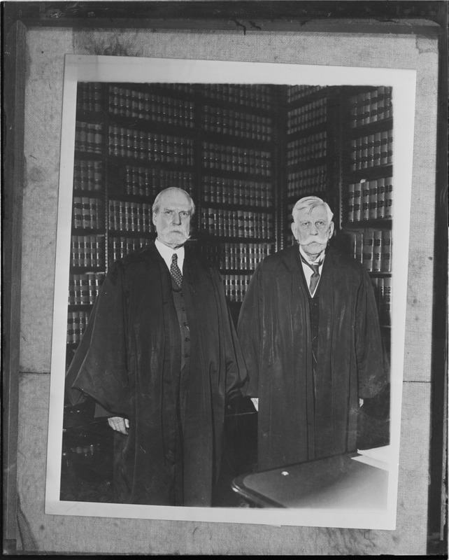 Chief Justice Hughes with 90 year old Justice O.W. Holmes