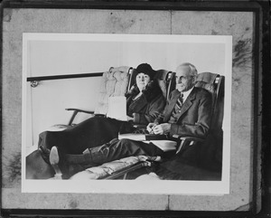 Mr. and Mrs. Henry Ford on SS Europa on trip to England