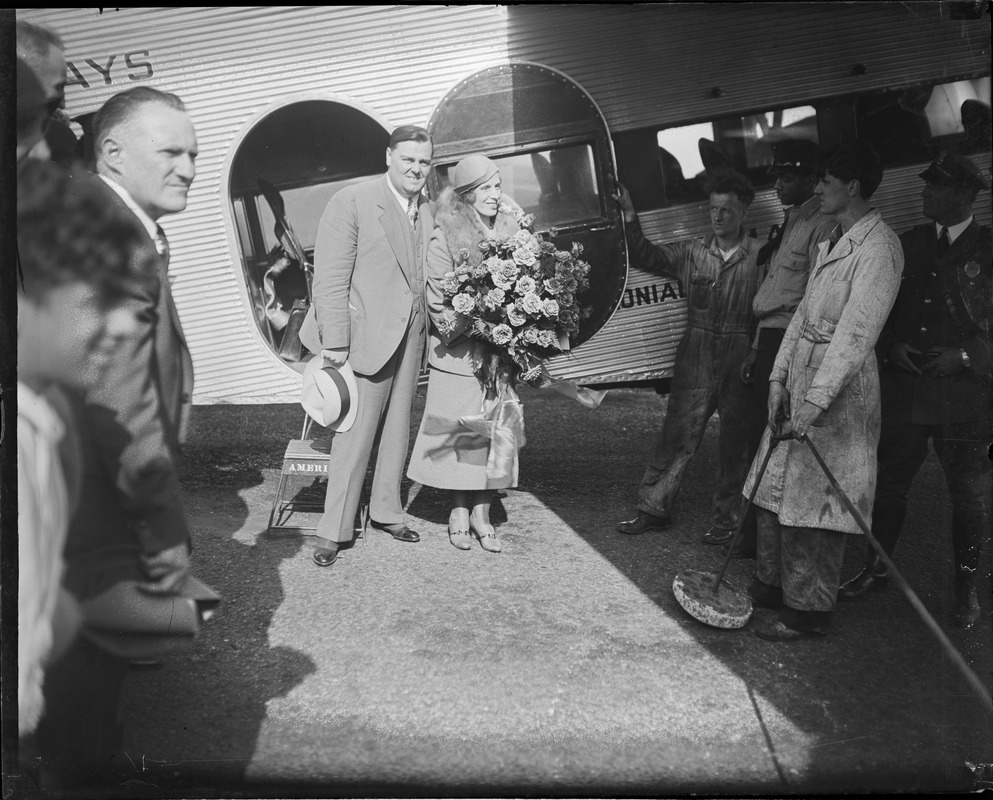 Aimee Semple McPherson arrived at East Boston airport