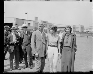 Will Rogers and party at East Boston Airport