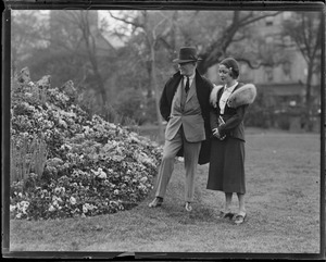 George M. Cohan and daughter Helen in Public Garden