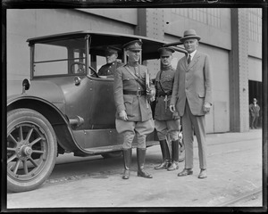 Senator Hiram Bingham inspects Boston forts