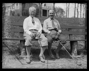 L to R: Judge James A. Lowell and George De Blois at Clyde Park