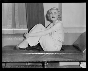 Peggy Joyce, movie star, in Boston