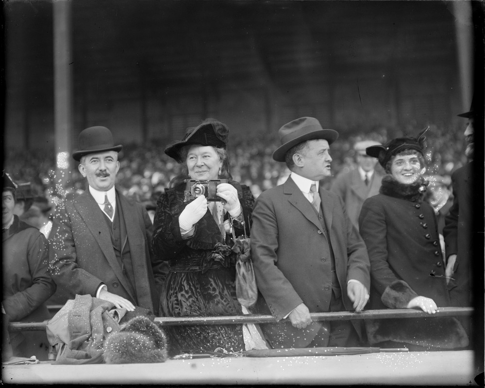 Honey Fitz with Lord and Lady Aberdeen at Braves Field to see Red Sox beat the Phillies