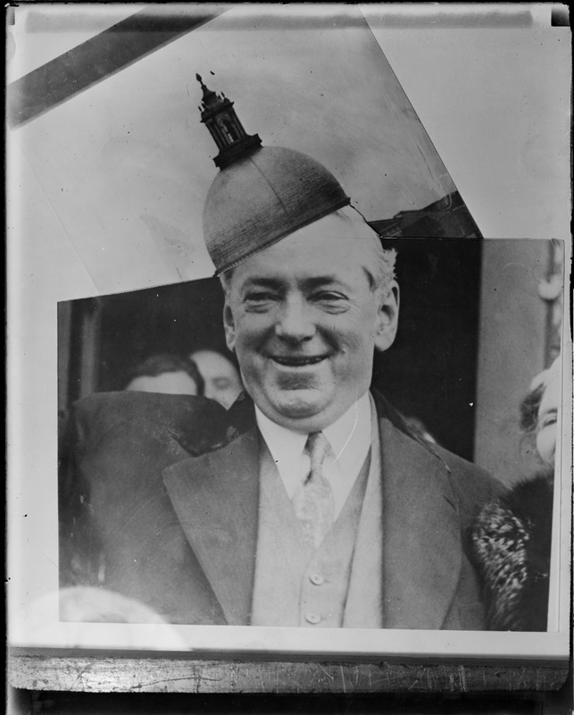J.M. Curley with dome hat montage
