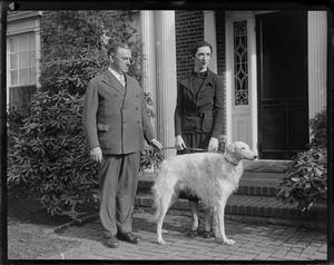 Gov. Curley and daughter Mary with family dog