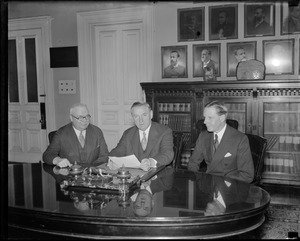 Mayor Curley at his desk in city hall