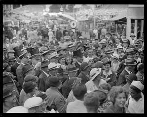Gov. Curley in crowd at Fair, probably Brockton