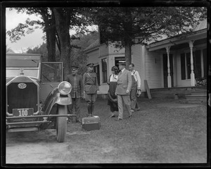 Pres. and Mrs. Coolidge and son John at Plymouth, VT