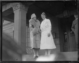 Mrs. Coolidge with her mother's nurse in Northampton