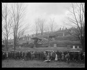 Ex-Pres. Coolidge being buried beside his mother, father and son at Plymouth Notch in Plymouth, VT