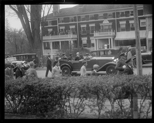 Andover: President and Mrs. Coolidge entering Phillips Academy for the big celebration