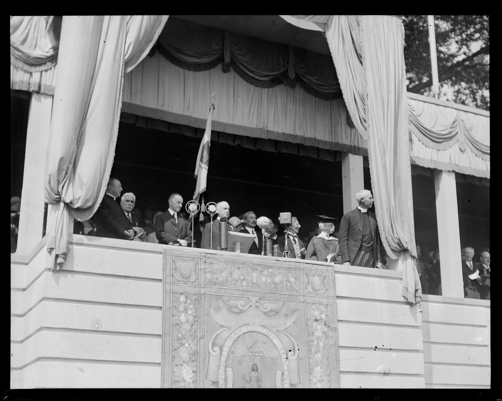 Celebration on common attended by Ex-Pres. Coolidge