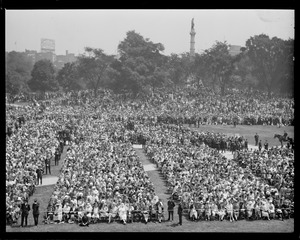 Celebration on common attended by Ex-Pres. Coolidge