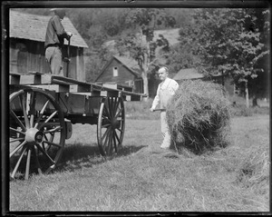 Pres. Coolidge on his Plymouth, VT farm