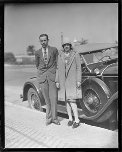 John Coolidge and Florence Trumbell before their marriage - Harvard