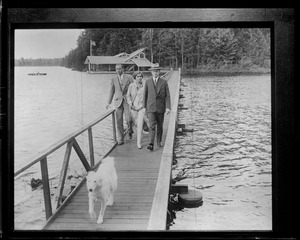John, Mrs. and Pres. Coolidge in Adirondacks