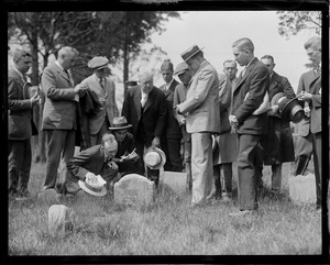Pres. and Mrs. Coolidge at Watertown Cemetery