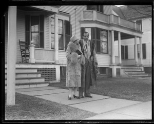 Mrs. Coolidge with son John at Northampton