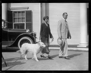 Pres. and Mrs. Coolidge with Rob Roy their dog
