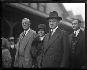 Pres. Coolidge and wife in Vermont - probably last time as President