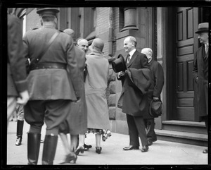 Ex-President Coolidge at Stearns home Back Bay