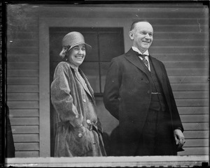 Two people - Calvin Coolidge and wife