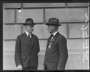 Gov. Coolidge with Mr. Vorst, Grandsire of the Odd Fellows