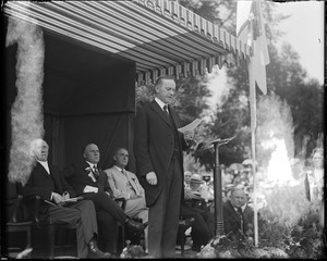 Pres. Coolidge making a speech